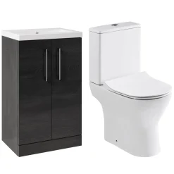 Erin Rimless Toilet & Vanity Unit Bathroom Suite Set