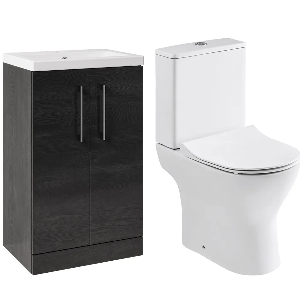 Erin Rimless Toilet & Vanity Unit Bathroom Suite Set