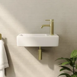 Erin Small Wall Hung Cloakroom Basin - 370 x 180mm