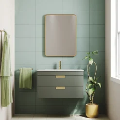 Finn LED Illuminated Framed Mirror with Demister Pad & Colour Change Lights - 600 x 800mm