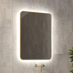 Finn LED Illuminated Framed Mirror with Demister Pad & Colour Change Lights - 500 x 700mm