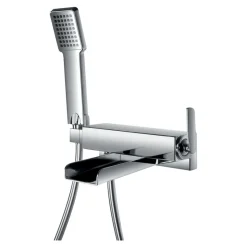 Flova Cascade Wall Mounted Waterfall Bath Shower Mixer with Handset Kit