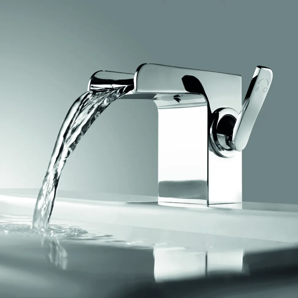 Flova Cascade Waterfall Mono Basin Mixer with Clicker Waste