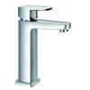Flova Dekka Mid Height Mono Basin Mixer with Clicker Waste