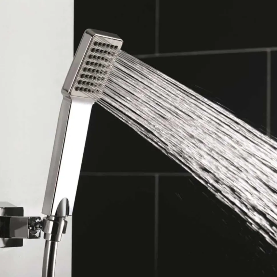 Flova Essence Manual Exposed Shower Column with Overhead Shower & Handset Kit
