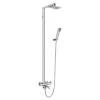 Flova Essence Thermostatic Shower Column with Handset, Overhead Shower & Diverter Bath Spout