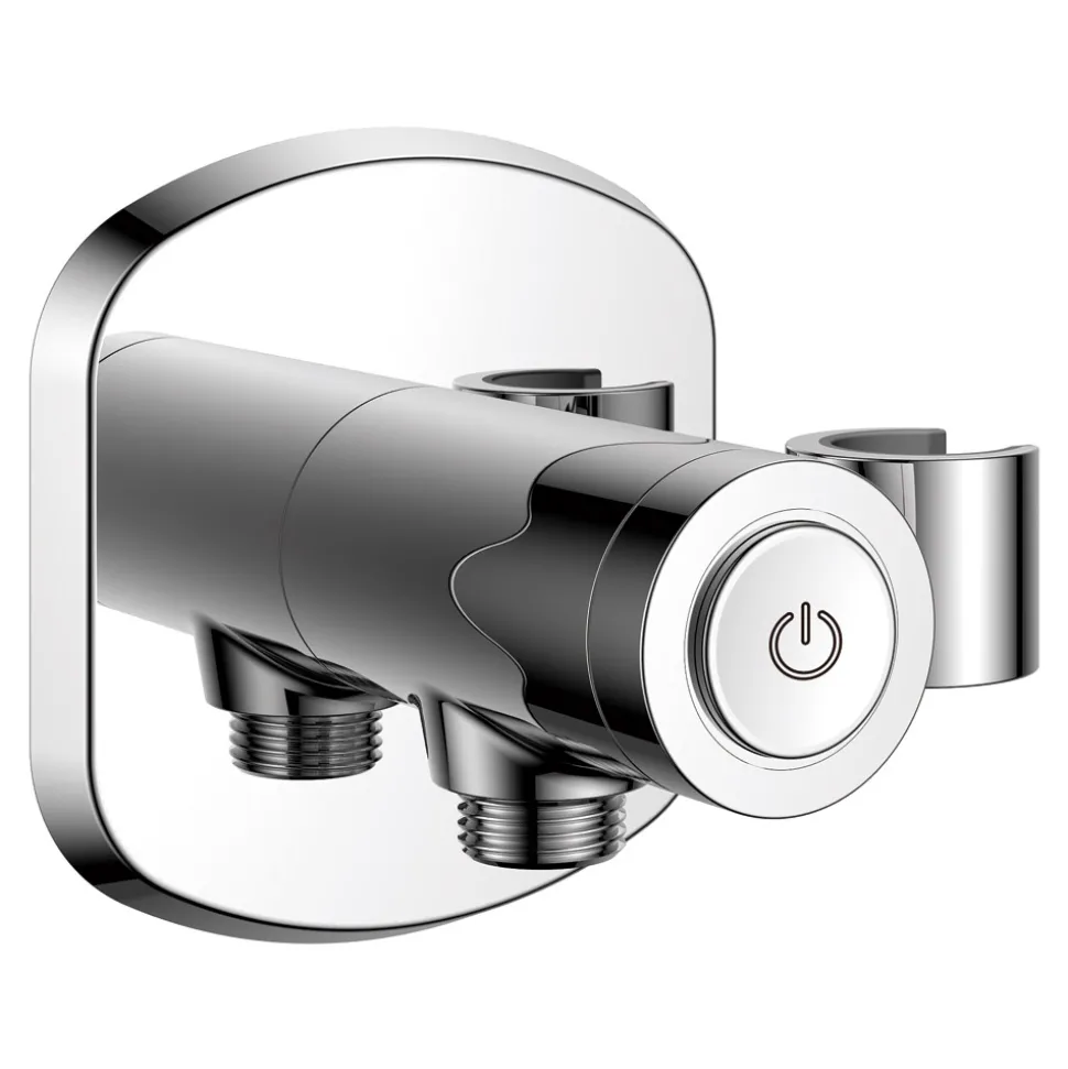 Flova Fusion GoClick Wall Outlet Elbow with Integral Handset Holder & Button Flow Control