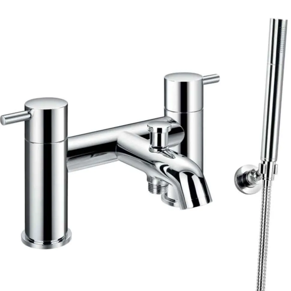 Flova Levo Deck Mounted Bath Shower Mixer with Handset Kit