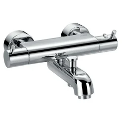 Flova Levo Exposed Thermostatic Wall Mounted Bath Shower Mixer