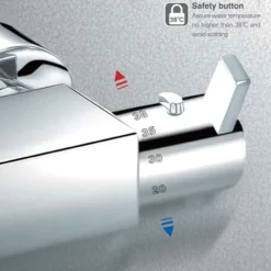 Flova Levo Exposed Thermostatic Wall Mounted Bath Shower Mixer