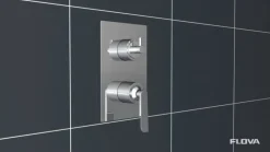 Flova Levo Single Outlet Concealed Manual Shower Valve with Oval Plate