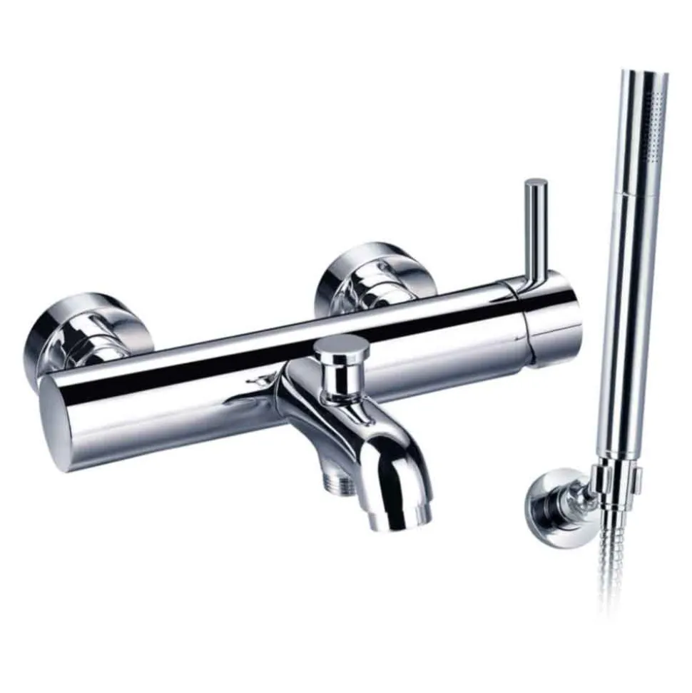 Flova Levo Wall Mounted Single Lever Bath Shower Mixer with Handset Kit