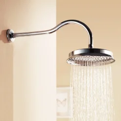 Flova Liberty Concealed Manual Mixer Valve with Overhead Shower & Slide Rail Kit - Chrome