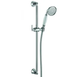 Flova Liberty Concealed Manual Mixer Valve with Overhead Shower & Slide Rail Kit - Chrome