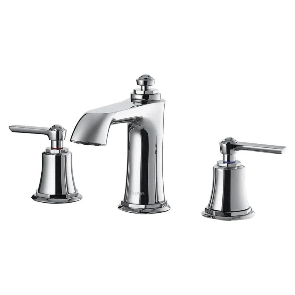 Flova Liberty 3 Hole Basin Mixer with Clicker Waste - Chrome