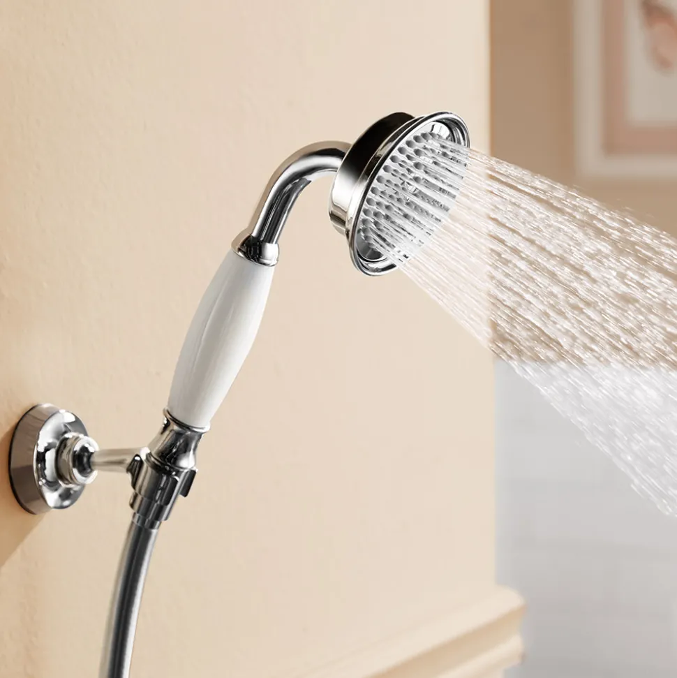 Flova Liberty Mini Shower Kit with Handset, Wall Bracket & Hose - Chrome