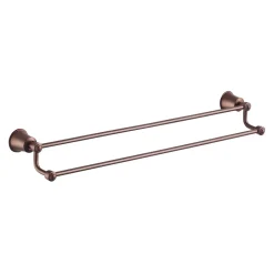 Flova Liberty Oil Rubbed Bronze Double Towel Bar - 650mm
