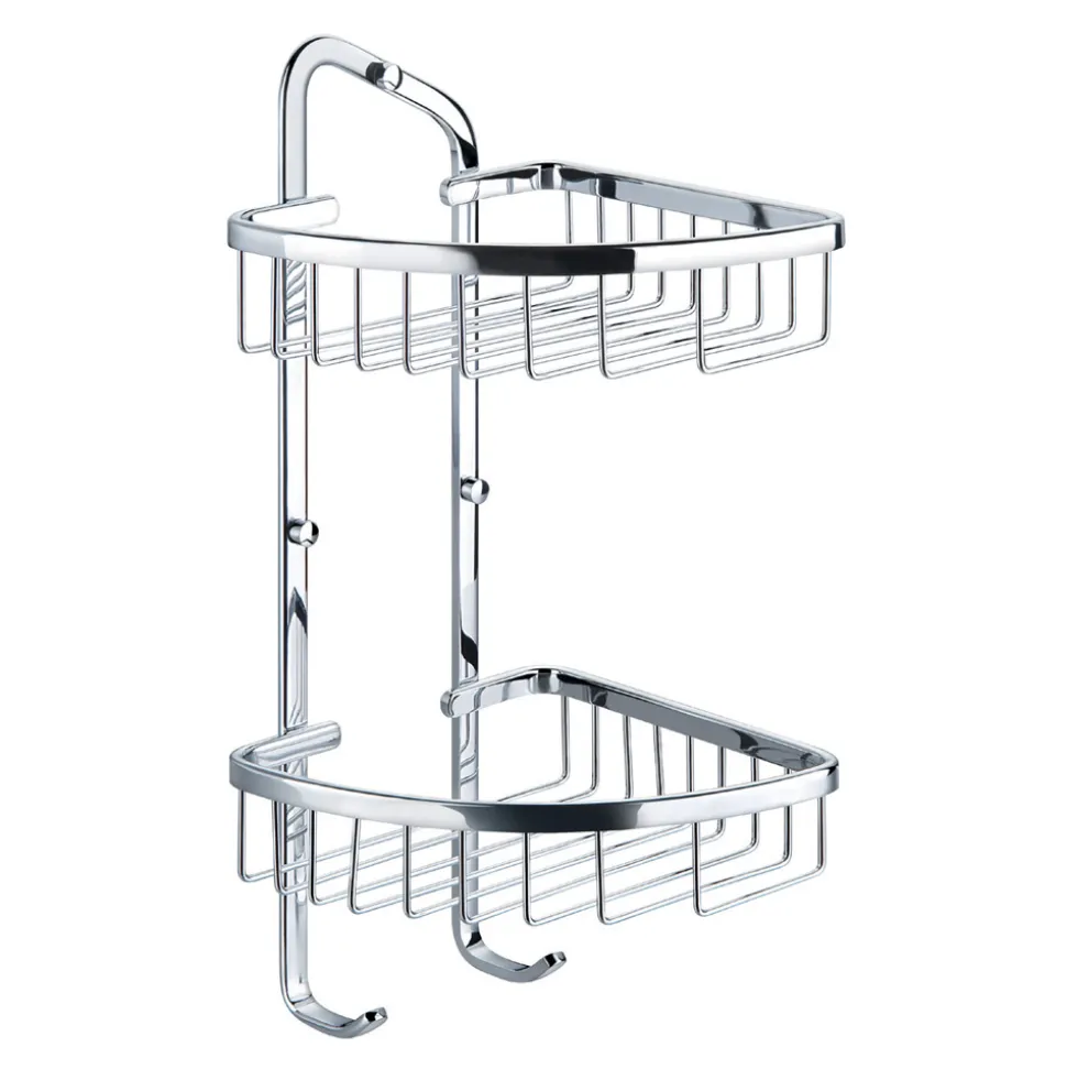 Flova Solid Brass Double Basket with Hooks