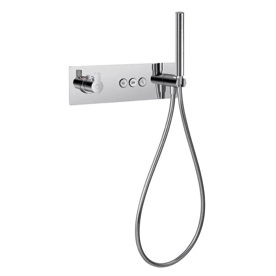 Flova Spring GoClick 3 Outlet Concealed Thermostatic Shower Valve with Integral Handset Kit