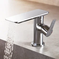 Flova Spring Mono Basin Mixer with Clicker Waste