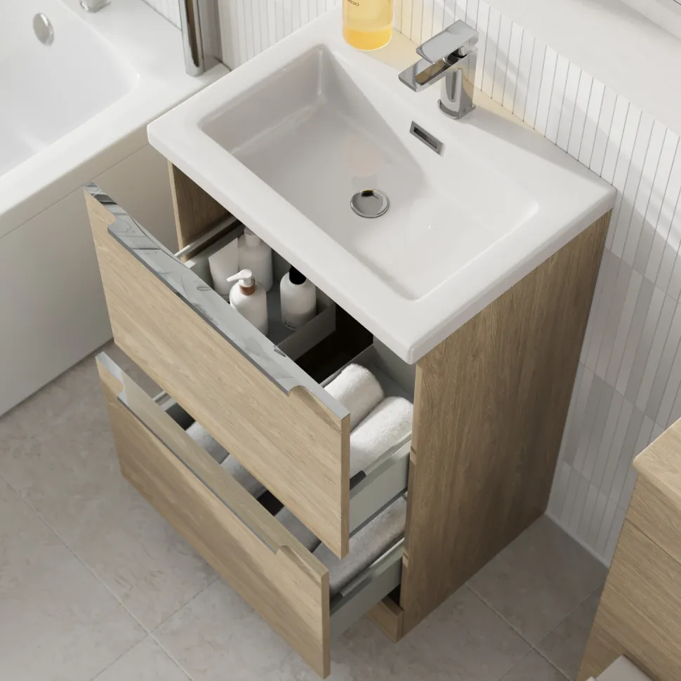 Freddie 500mm Floorstanding Vanity Unit & Basin