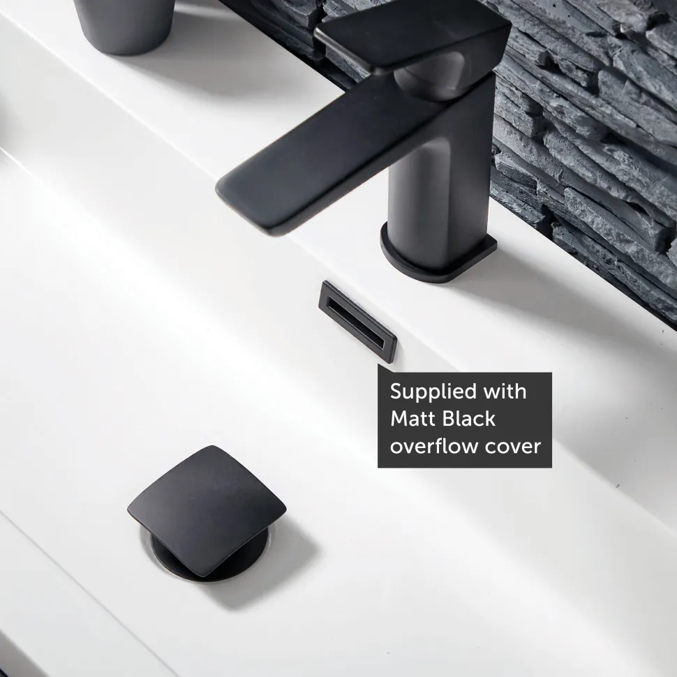 Freddie 500mm Wall Hung Vanity Unit & Basin with Matt Black Frame