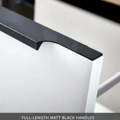 Freddie 500mm Wall Hung Vanity Unit & Basin with Matt Black Frame
