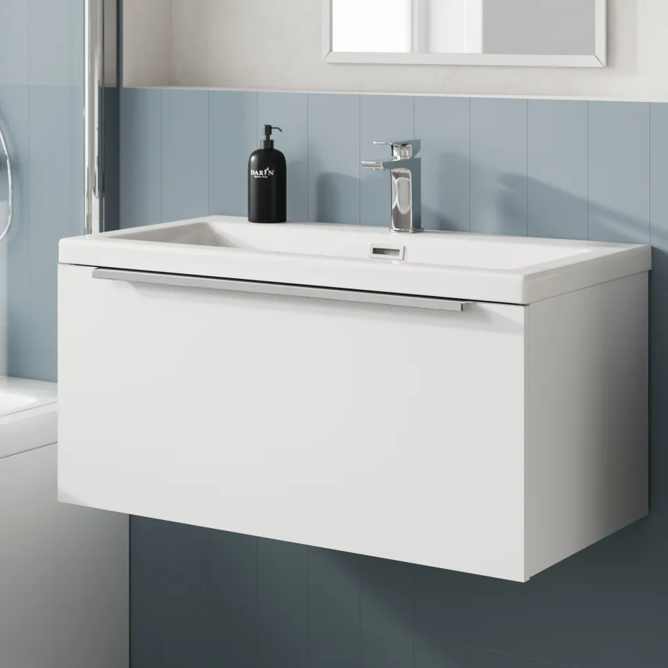 Freddie 800mm Wall Hung Vanity Unit & Basin