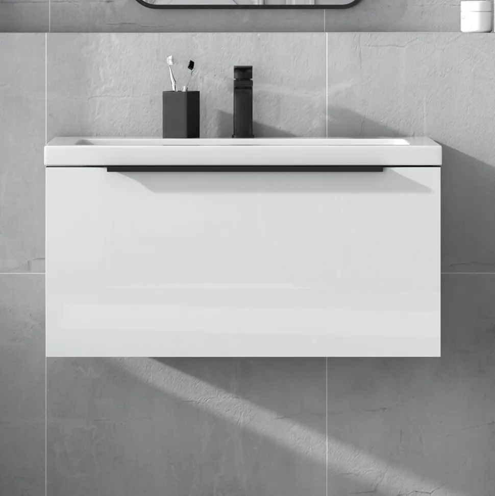 Freddie 800mm Wall Hung Vanity Unit & Basin
