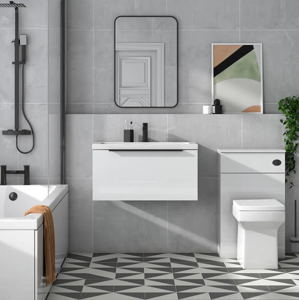 Freddie 800mm Wall Hung Vanity Unit & Basin