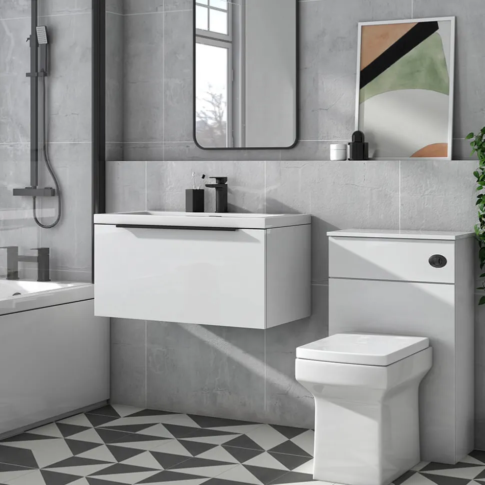 Freddie 800mm Wall Hung Vanity Unit & Basin