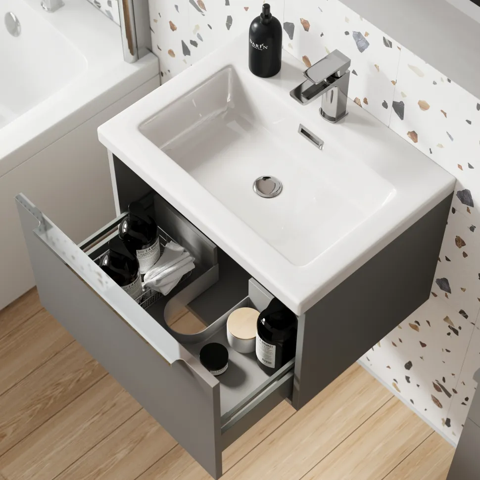 Freddie 500mm Wall Hung Vanity Unit & Basin