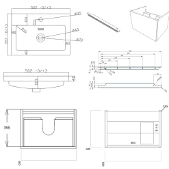 Freddie 500mm Wall Hung Vanity Unit & Basin