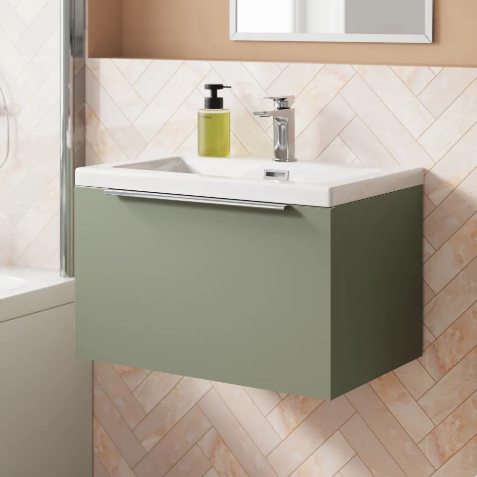 Freddie 600mm Wall Hung Vanity Unit & Basin