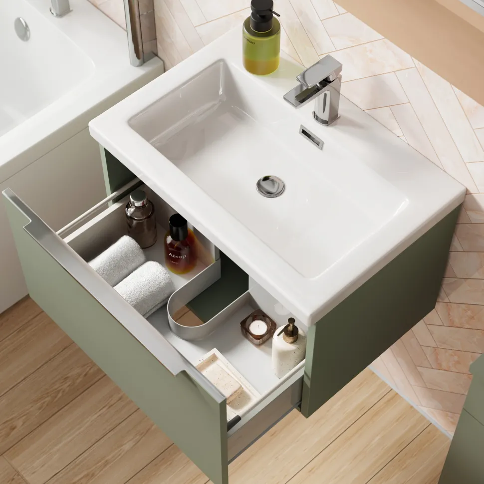 Freddie 600mm Wall Hung Vanity Unit & Basin