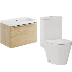 Freddie Rimless Toilet & Vanity Unit Bathroom Suite