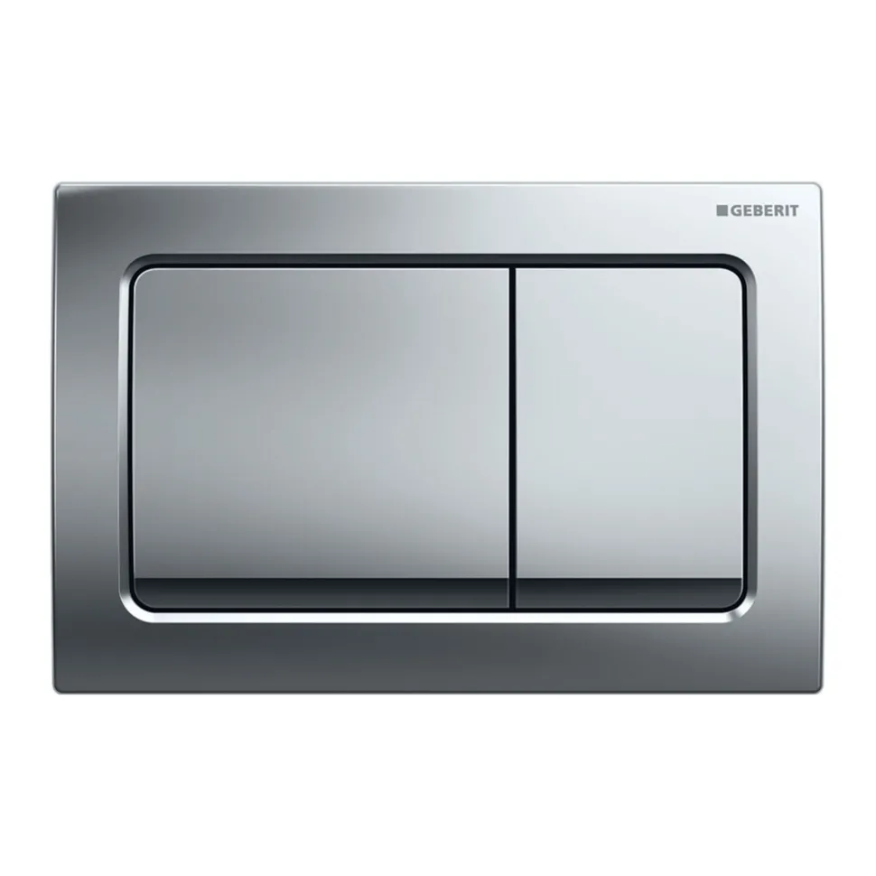 Geberit Duofix 1120mm Concealed Frame & Alpha Cistern with Chrome Dual Flush Plate