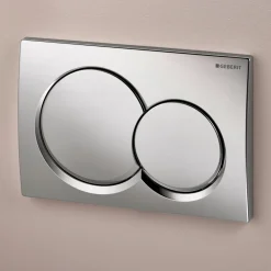 Geberit Duofix 1120mm Concealed Frame & Alpha Cistern with Chrome Dual Flush Plate