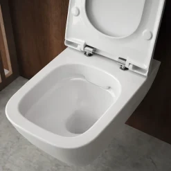 Geberit Wall-Hung 4-in-1 Sigma Cistern, Frame, Flush Plate, Smyle Rimless Pan & Soft Close Seat Pack
