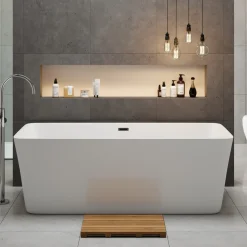 George Acrylic White Freestanding Bath - 1700 x 750mm