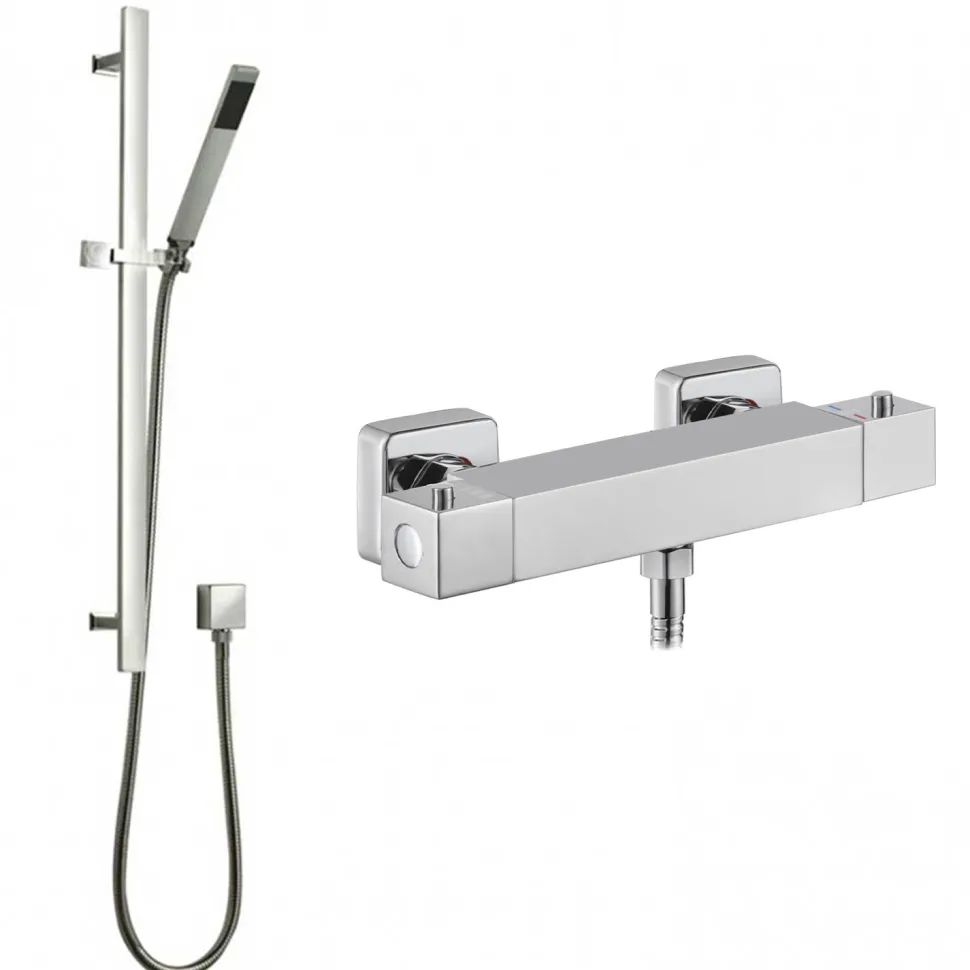 Graham Thermostatic Bar Shower Valve & Slide Rail Kit