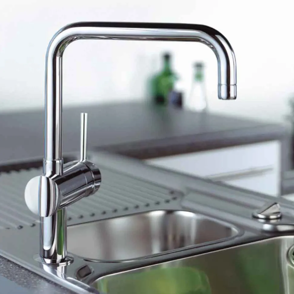 Grohe Minta Single Lever Mono Sink Mixer with Swivel 'U' Spout