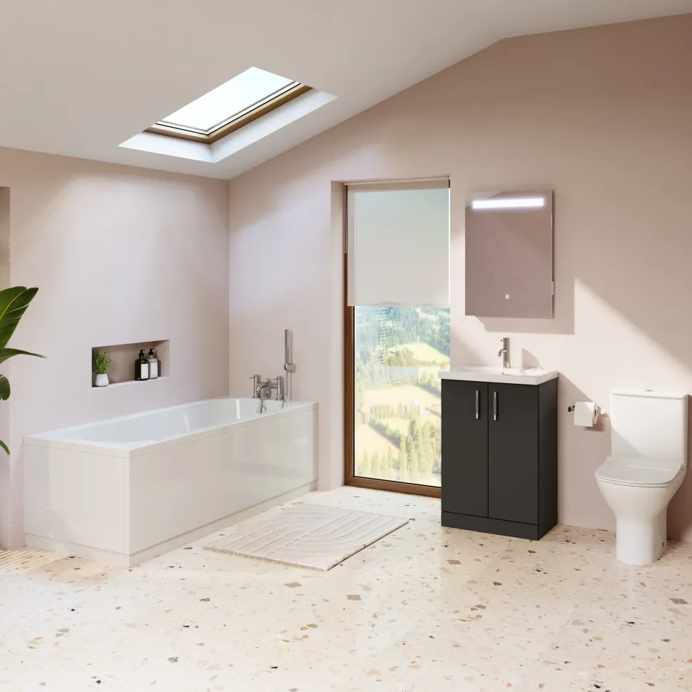 Harbour Acclaim Bathroom Suite Package with Reinforced Bath & Rimless Toilet