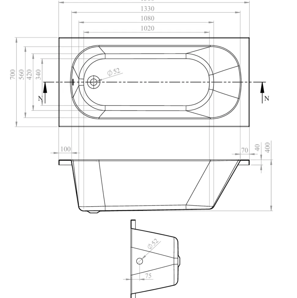 Harbour Acclaim Bathroom Suite Package with Reinforced Bath & Rimless Toilet