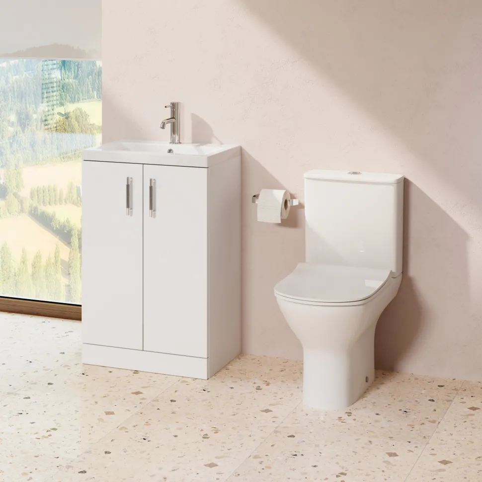Harbour Acclaim Bathroom Suite Package with Reinforced Bath & Rimless Toilet