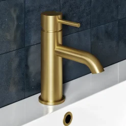 Harbour Acclaim Complete Brushed Brass Bathroom Suite with Reinforced Shower Bath & Rimless Toilet