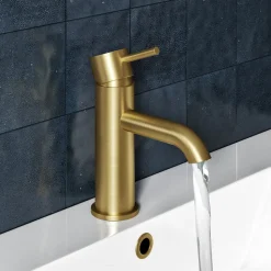 Harbour Acclaim Complete Brushed Brass Bathroom Suite with Reinforced Shower Bath & Rimless Toilet