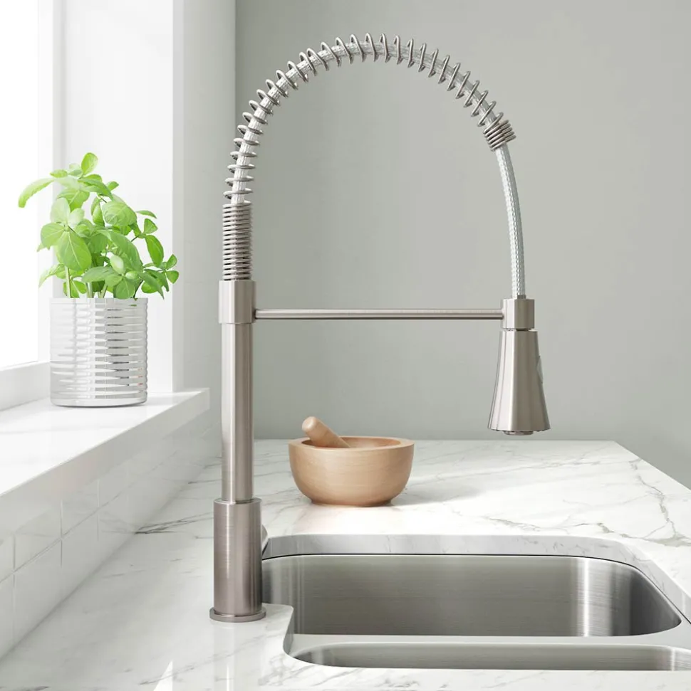 Harbour Acclaim Kitchen Tap with Flexible / Movable Multi-Function Spray - Brushed Stainless Steel