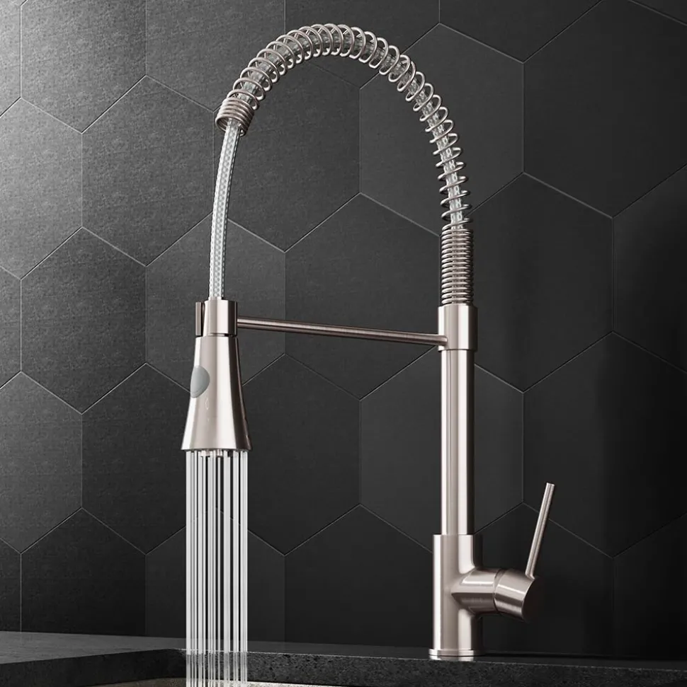 Harbour Acclaim Kitchen Tap with Flexible / Movable Multi-Function Spray - Brushed Stainless Steel