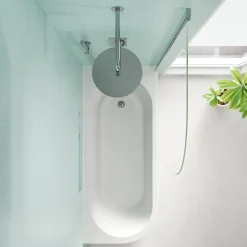 Harbour Acclaim 1700mm J Shaped Shower Bath Suite with Rimless Toilet